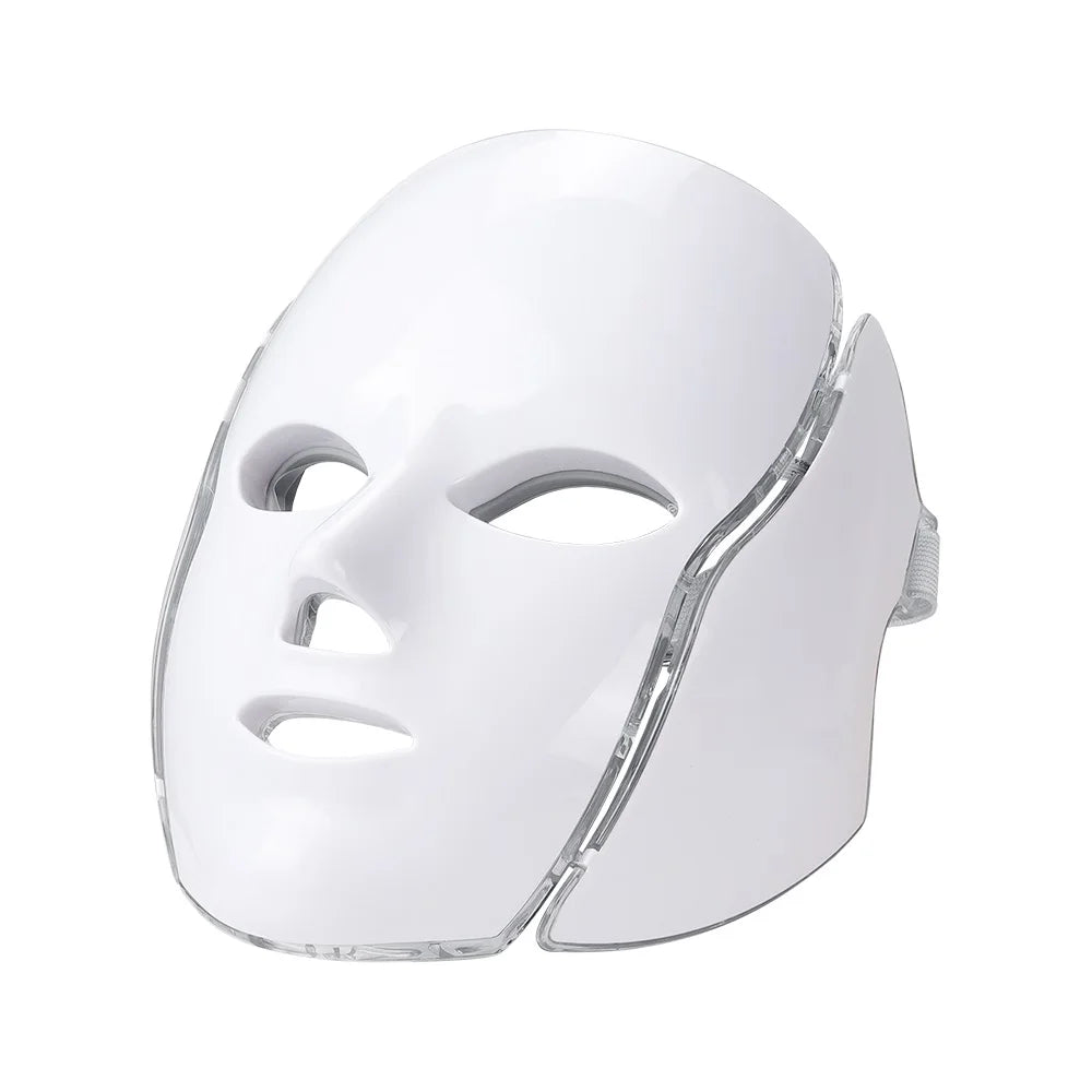 7 Colors Light LED Beauty Facial Mask With Neck Therapy Tool