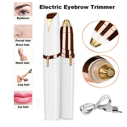 USB Electric Mini Eyebrow Trimmer Painless Epilator Shaver Razors Tool