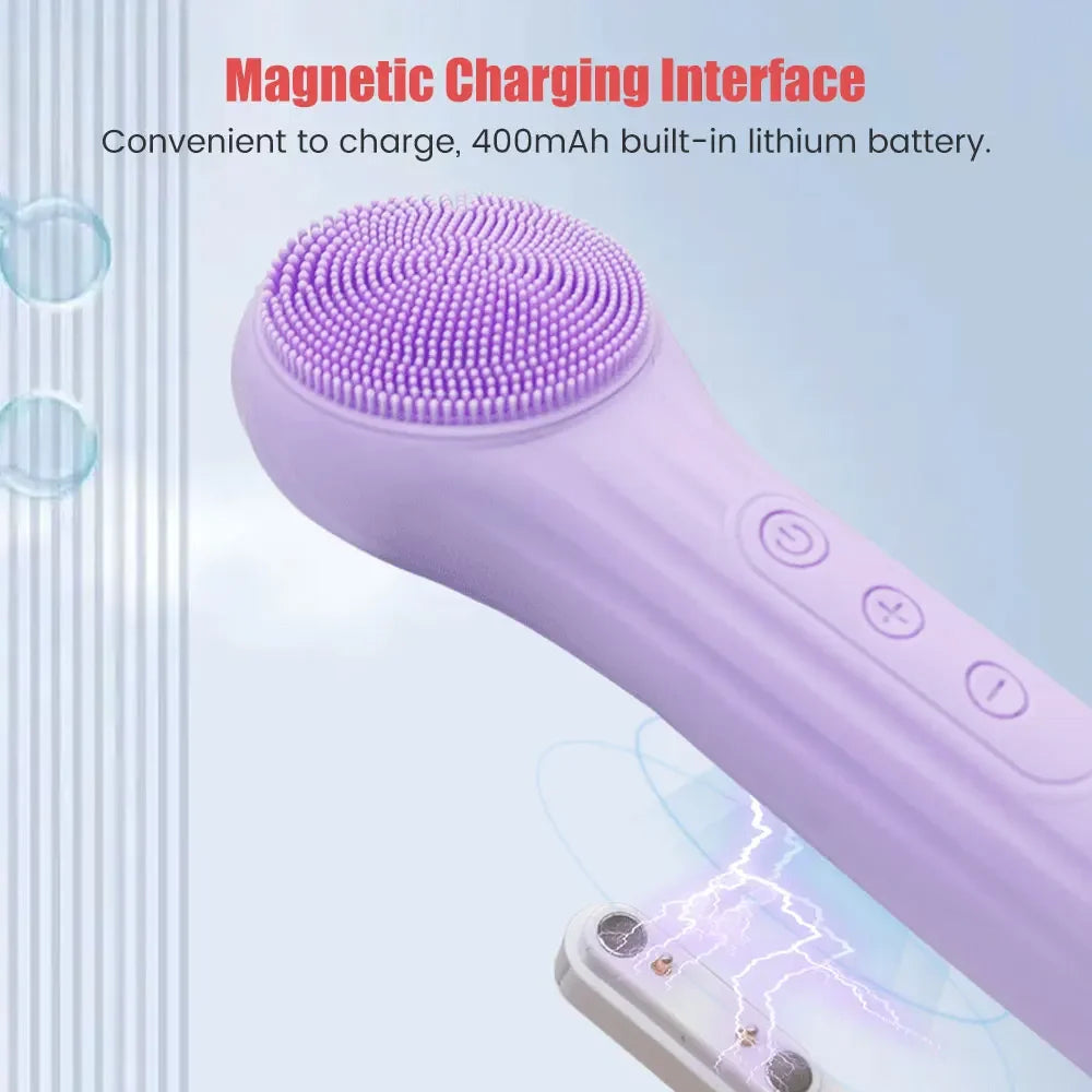 Rechargeable Silicone Facial Scrubber And Exfoliator for Men & Women