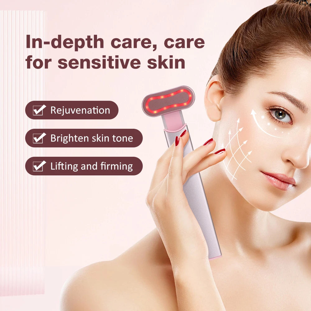 EMS Microcurrent Face Lifting Device Red Light Facial